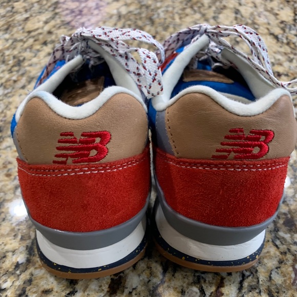 New Balance 996 Blue Red Suede Sneakers - Picture 5 of 9